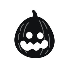 Pumpkin lantern icon isolated on white background. Vector illustration