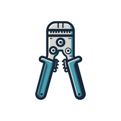 Close-up of a blue-handled adjustable wrench on a white background, ideal for DIY projects