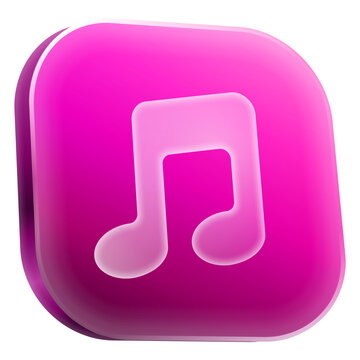 Music note 3D icon