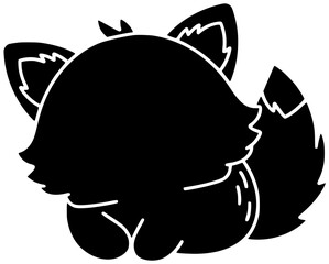 wolf illustration animal silhouette wildlife logo nature icon wild outline forest cartoon cute bear mammal predator collection art white shape adults vector graphic background