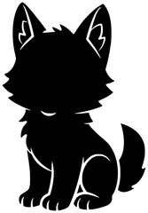 wolf illustration animal silhouette wildlife logo nature icon wild outline forest cartoon cute bear mammal predator collection art white shape adults vector graphic background