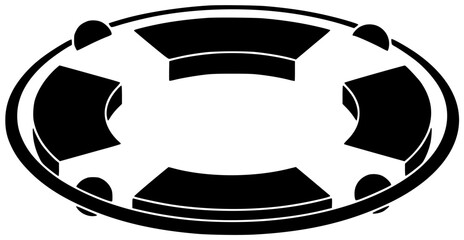 float illustration lifeguard silhouette ring logo buoy icon lifebuoy outline sea rescue safety circle life water round swim lifesaver shape for vector graphic background © blacksilhouette