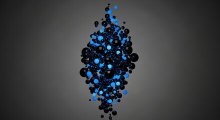 Abstract Dynamic Swirling Spheres Particle Explosion Effect