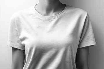 Plain White T-Shirt Mockup for Apparel Branding and Design Projects