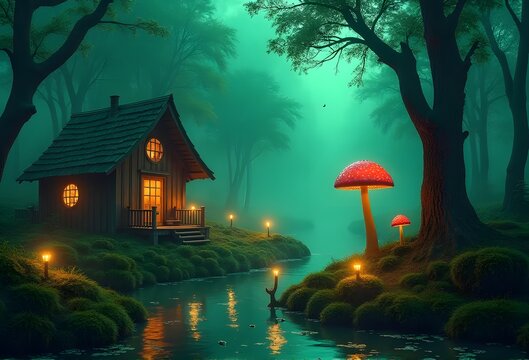 Shrek house in the forest