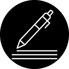 Pen line icon style