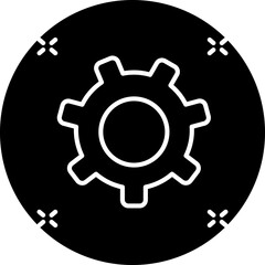 Gear line icon style