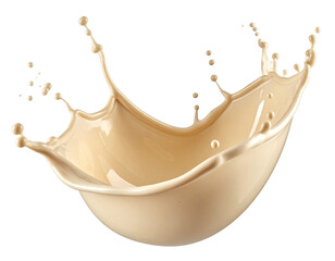 Creamy beige liquid splash, smooth and dynamic