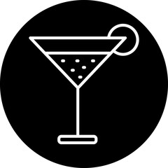 Cocktail Line Icon Style