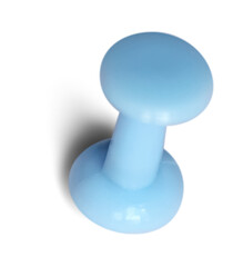 Isolated Pastel Blue Pushpin