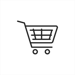 Simple shopping cart icon for ecommerce needs, perfect for website designs and modern retail concepts, convey seamless online buying experiences now