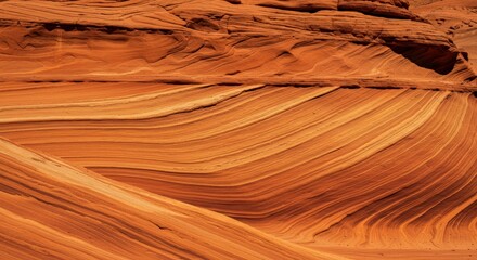 Layered sandstone formations detailed close up view