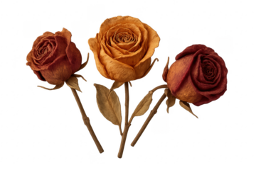 Dried rose flowers representing memory holding forgotten love