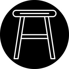 Stool Line Icon Style