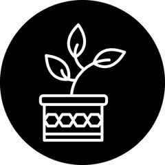 Plant Line Icon Style