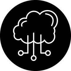 Cloud computing Line Icon Style