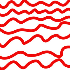 Creative Action, Abstract Red Waves, Digital Art, Graphic Design, Simplistic Environment, Top View, Artistic Concept
