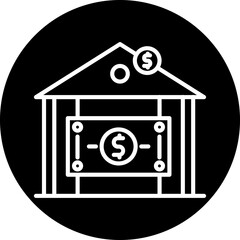 Bank Line Icon Style