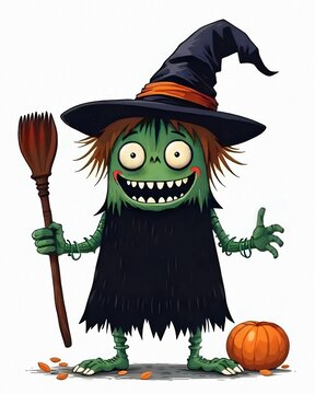 Disfraz de monstruo (bruja).