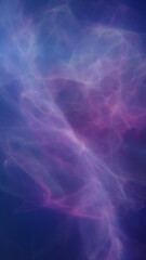 Abstract blue and purple glowing light waves creating smooth flowing cosmic energy patterns