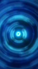 Abstract glowing concentric blue circles radiating outward, resembling energy waves or ripples in water