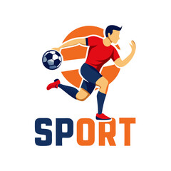 Dynamic athlete in vector art promotes active sporting lifestyle