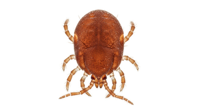 Isolated clover mite, plant pest affecting lawns and gardens, an arachnid nuisance, macro photography