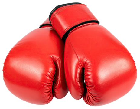 Pair of red boxing gloves (3)