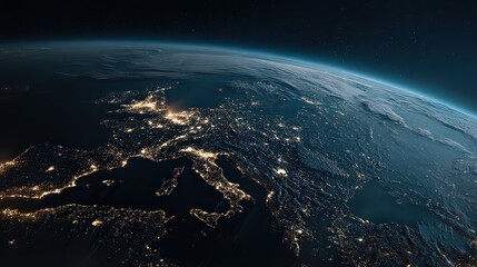 Fototapeta premium Earth At Night From Space