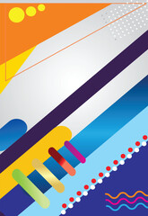 Modern Abstract Artwork with Dynamic Colors and Geometric Diagonal Lines  