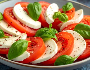 Fresh tomato and mozzarella salad