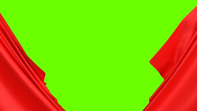 Ripping cloth on a green screen for video editing and special effects