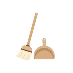 broom and shovel