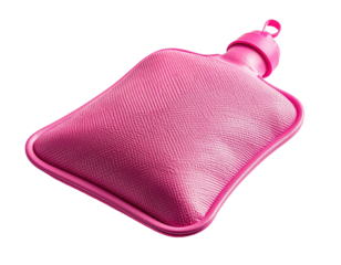 A bright pink, rectangular, insulated flask, angled to show its shape and slightly textured surface.  A small, matching pink cap tops the bottle
