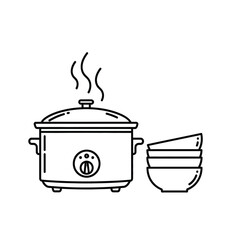 Modern Slow Cooker Appliance with Stacked Bowls for Healthy Meals