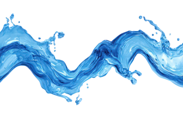 Abstract Blue Water Splash Wave