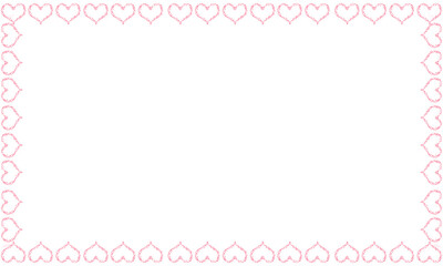 pink frame with hearts