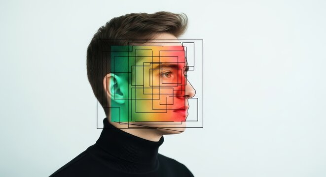 Facial Recognition Technology Analyzing Human Expression and Emotions