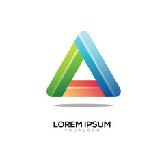 triangle colorful logo illustration