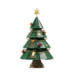 Innovative christmas tree design composed of circuit boards