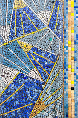 Close up of a colored mosaic background