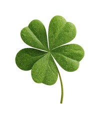 Green Clover: A close-up captures a vibrant green clover against a clean backdrop, perfect for themes of luck, nature, and freshness.