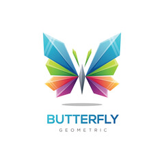Logo illustration butterfly gradient colorful style