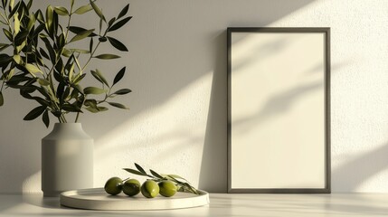 Empty frame display mockup