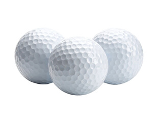 Three white golf balls clustered together