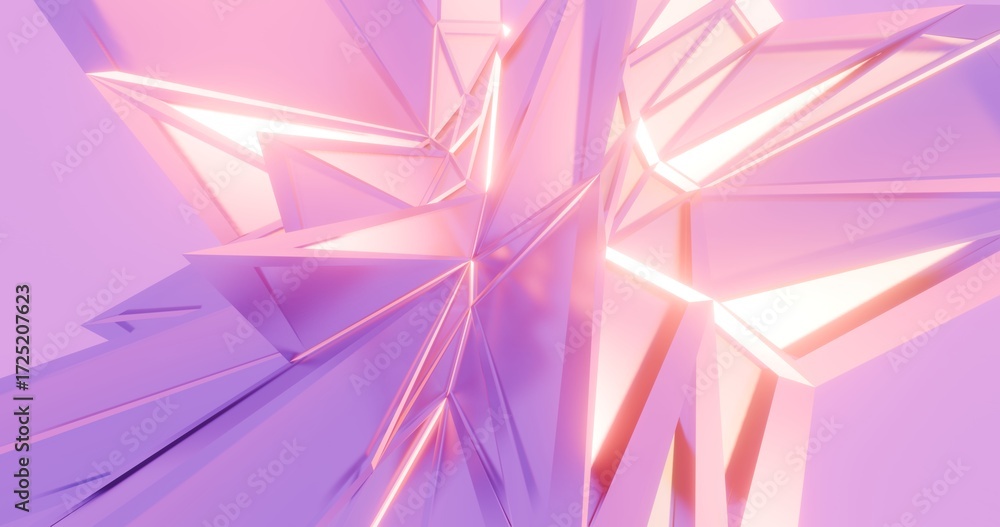 Aufkleber abstract pink background geometric pattern of design 3d render