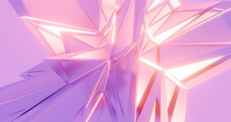 Abstract pink background geometric pattern of design 3d render