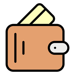 Wallet vector icon stock illustration