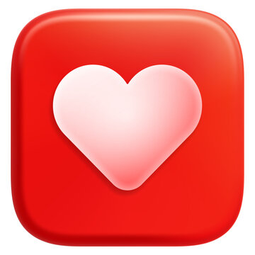 Heart love favorite 3D icon