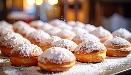 Freshly dusted pastries